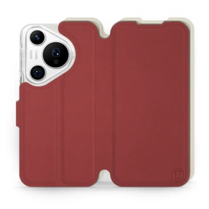 Etui Soft Touch do Huawei Pura 70 Pro - wzór Zachodząca czerwień z platyną