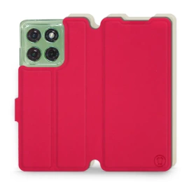 Etui Soft Touch do Motorola Edge 60 - wzór Żywa czerwień z platyną