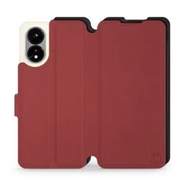 Etui Soft Touch do OPPO A38 - wzór Zachodząca czerwień z czernią