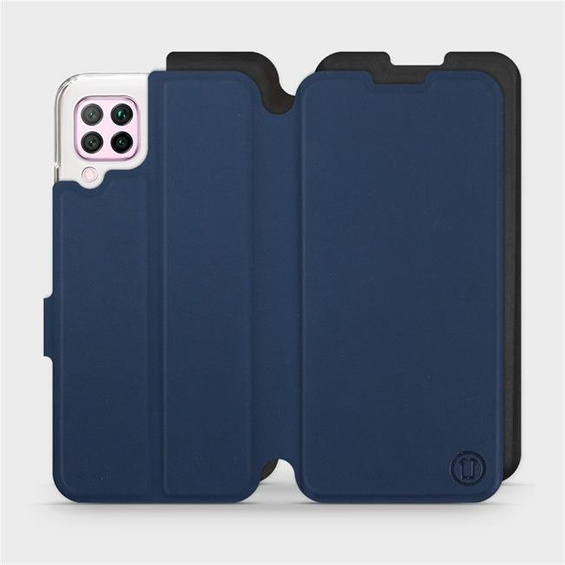 Etui Soft Touch do Huawei P40 Lite - wzór Głęboki granat z czernią