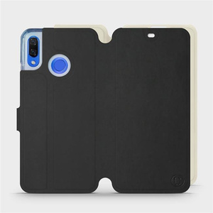 Etui Soft Touch do Huawei Nova 3 - wzór Satynowa czerń z platyną