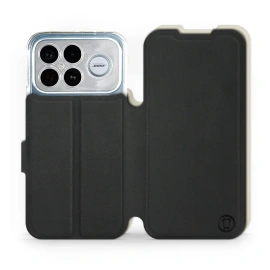 Etui Soft Touch do Xiaomi Poco F8 Ultra - wzór Satynowa czerń z platyną