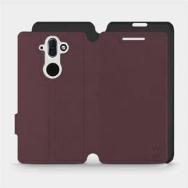 Etui Soft Touch do Nokia 8 Sirocco - wzór Matowy burgund z czernią