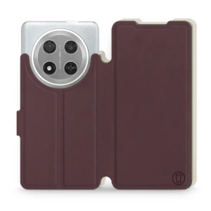 Etui Soft Touch do Huawei Honor Magic7 Lite 5G - wzór Matowy burgund z platyną