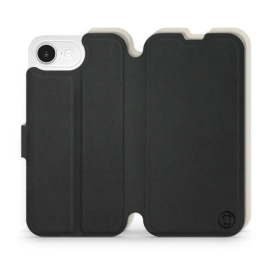 Etui Soft Touch do Apple iPhone 16e - wzór Satynowa czerń z platyną