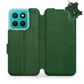 Etui ze skóry naturalnej do Huawei Honor X8c - wzór Green Leather