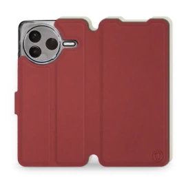 Etui Soft Touch do Xiaomi POCO F7 Pro 5G - wzór Zachodząca czerwień z platyną