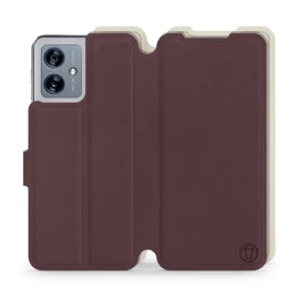Etui Soft Touch do Motorola Moto G54 5G - wzór Matowy burgund z platyną