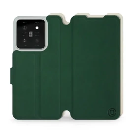 Etui Soft Touch do Xiaomi 14 - wzór Miejska zieleń z platyną