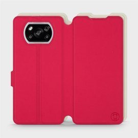 Etui Soft Touch do Xiaomi POCO X3 NFC - wzór Żywa czerwień z platyną