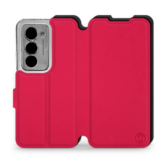 Etui Soft Touch do Xiaomi Redmi 15 - wzór Żywa czerwień z czernią