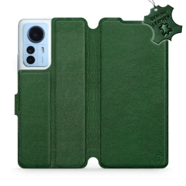 Etui ze skóry naturalnej do Xiaomi 12 Pro - wzór Green Leather