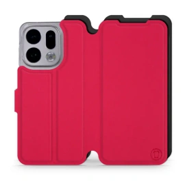 Etui Soft Touch do OPPO Find X9 - wzór Żywa czerwień z czernią