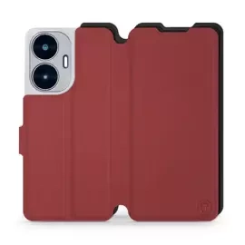 Etui Soft Touch do Realme C55 - wzór Zachodząca czerwień z czernią