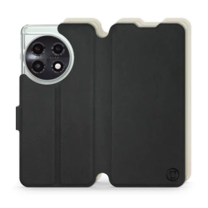 Etui Soft Touch do OnePlus 11 5G - wzór Satynowa czerń z platyną