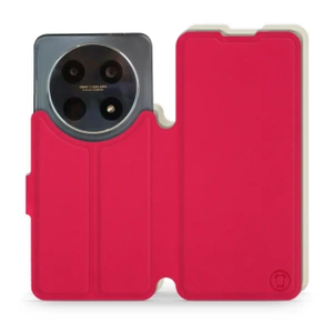 Etui Soft Touch do Huawei Nova 12i - wzór Żywa czerwień z platyną