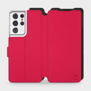 Etui Soft Touch do Samsung Galaxy S21 Ultra - wzór Żywa czerwień z czernią