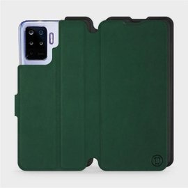 Etui Soft Touch do OPPO Reno 5 Lite - wzór Miejska zieleń z czernią