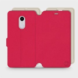 Etui Soft Touch do Xiaomi Redmi Note 4 - wzór Żywa czerwień z platyną