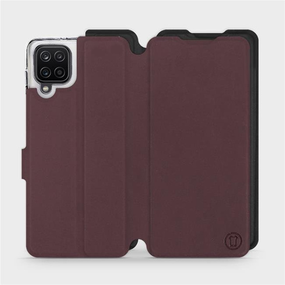 Etui Soft Touch do Samsung Galaxy M12 - wzór Matowy burgund z czernią