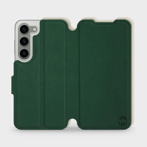 Etui Soft Touch do Samsung Galaxy S23 - wzór Miejska zieleń z platyną