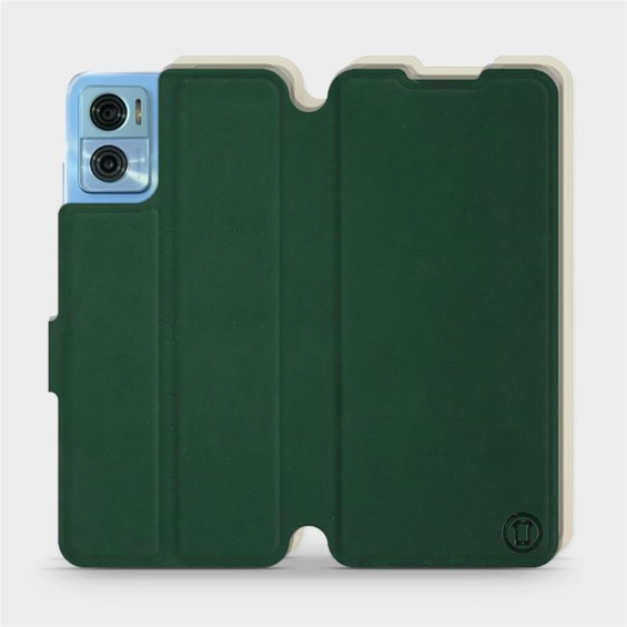 Etui Soft Touch do Motorola Moto E22 - wzór Miejska zieleń z platyną