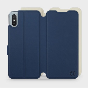 Etui Soft Touch do Xiaomi Redmi 9A - wzór Głęboki granat z platyną