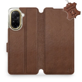 Etui ze skóry naturalnej do Xiaomi Redmi A5 - wzór Brown Leather