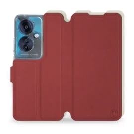 Etui Soft Touch do OPPO Reno 11F - wzór Zachodząca czerwień z platyną