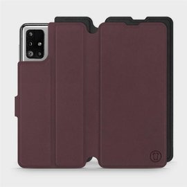 Etui Soft Touch do Samsung Galaxy M51 - wzór Matowy burgund z czernią