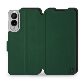 Etui Soft Touch do Samsung Galaxy S25 Edge - wzór Miejska zieleń z czernią
