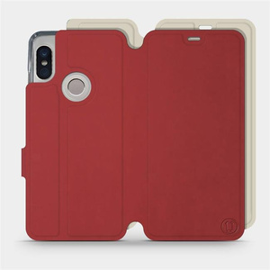 Etui Soft Touch do Xiaomi Redmi Note 5 - wzór Zachodząca czerwień z platyną