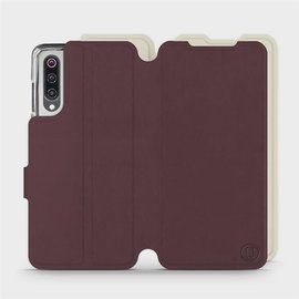 Etui Soft Touch do Xiaomi Mi 9 - wzór Matowy burgund z platyną