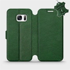 Etui ze skóry naturalnej do Samsung Galaxy S7 - wzór Green Leather