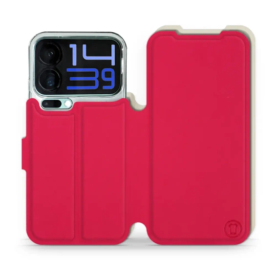 Etui Soft Touch do Xiaomi 17 Pro Max - wzór Żywa czerwień z platyną