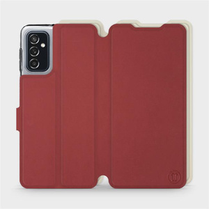 Etui Soft Touch do Samsung Galaxy M52 5G - wzór Zachodząca czerwień z platyną