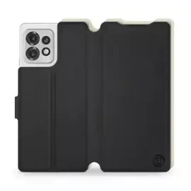 Etui Soft Touch do Motorola Edge 40 Pro - wzór Satynowa czerń z platyną
