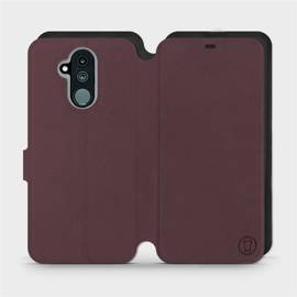 Etui Soft Touch do Huawei Mate 20 Lite - wzór Matowy burgund z czernią