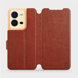 Etui do Vivo X80 Lite - wzór Brown&Gray