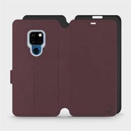 Etui Soft Touch do Huawei Mate 20 - wzór Matowy burgund z czernią