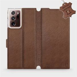 Etui ze skóry naturalnej do Samsung Galaxy Note 20 Ultra - wzór Brown Leather