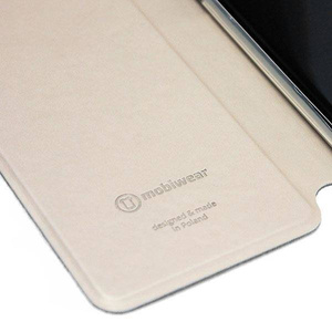 Etui Soft Touch do Motorola Edge - wzór Głęboki granat z platyną