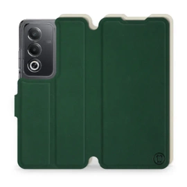 Etui Soft Touch do OPPO A80 5G - wzór Miejska zieleń z platyną
