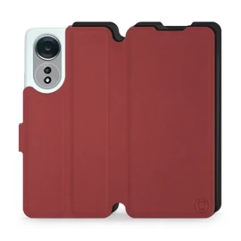 Etui Soft Touch do OPPO A58 - wzór Zachodząca czerwień z czernią