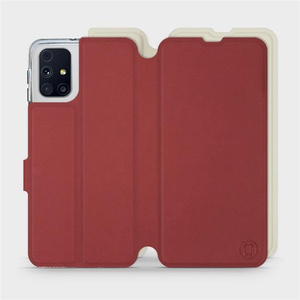 Etui Soft Touch do Samsung Galaxy M31s - wzór Zachodząca czerwień z platyną