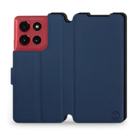 Etui Soft Touch do Motorola Moto G86 Power 5G - wzór Głęboki granat z czernią