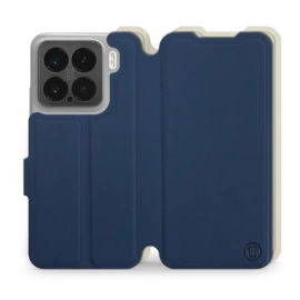 Etui Soft Touch do Xiaomi 15 - wzór Głęboki granat z platyną