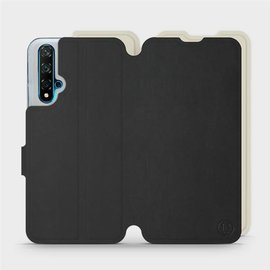 Etui Soft Touch do Huawei Nova 5T - wzór Satynowa czerń z platyną