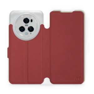 Etui Soft Touch do Huawei Honor Magic5 Pro 5G - wzór Zachodząca czerwień z platyną