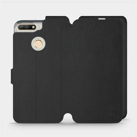 Etui Soft Touch do Huawei Honor 7A - wzór Satynowa czerń